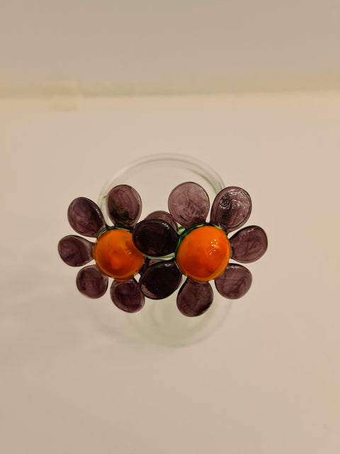 Purple Glass Daisy - Handcrafted Long Stem Flower