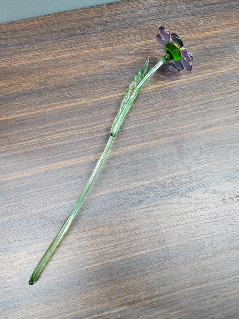 Lavender Glass Daisy - Handcrafted Long Stem Flower