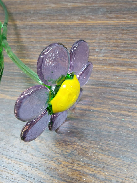 Lavender Glass Daisy - Handcrafted Long Stem Flower