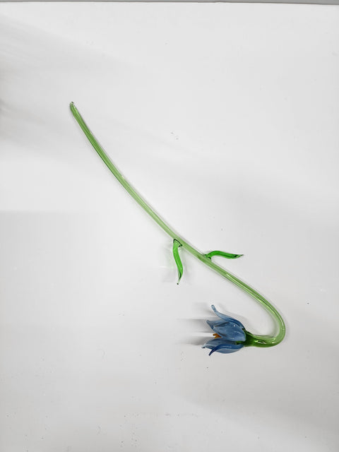 Blue Glass Lily - Handcrafted Long Stem Flower