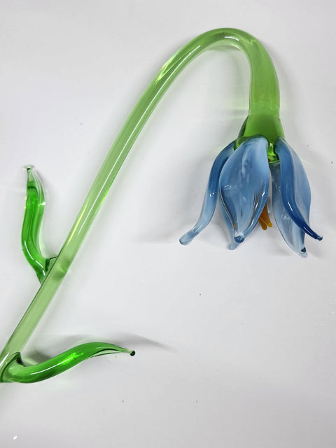 Blue Glass Lily - Handcrafted Long Stem Flower