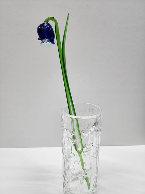 Blue Glass Bellflower - Handcrafted Long Stem Flower