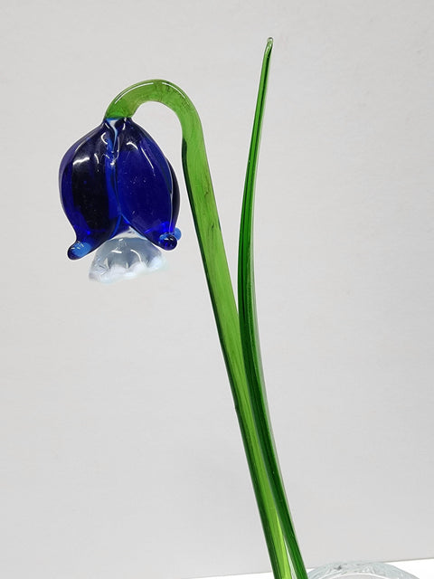 Long Stem Glass Flower Bellflower