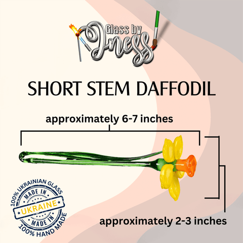 a picture of a short stem daffodil