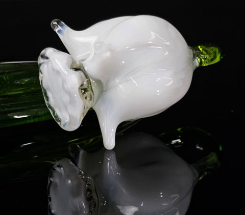 White Glass Bellflower - Handcrafted Long Stem Flower