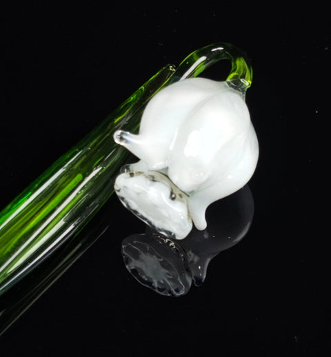 White Glass Bellflower - Handcrafted Long Stem Flower