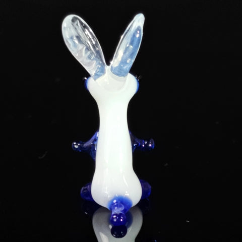 Blue Glass Rabbit Figurine, Handmade Murano Quality Design - Small