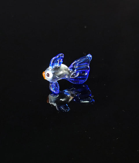 Blue Glass Fish Figurine, Handmade Murano Quality Design - Small