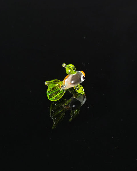 Green Glass Fish Figurine, Handmade Murano Quality Design - Small