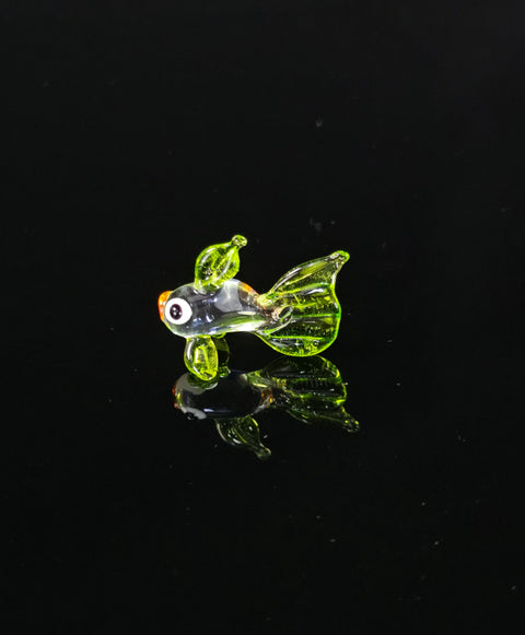 Green Glass Fish Figurine, Handmade Murano Quality Design - Small