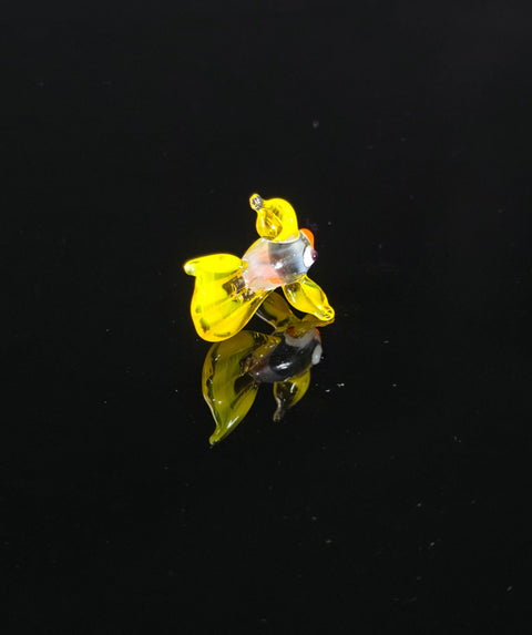 Yellow Glass Fish Figurine, Handmade Murano Quality Design - Small