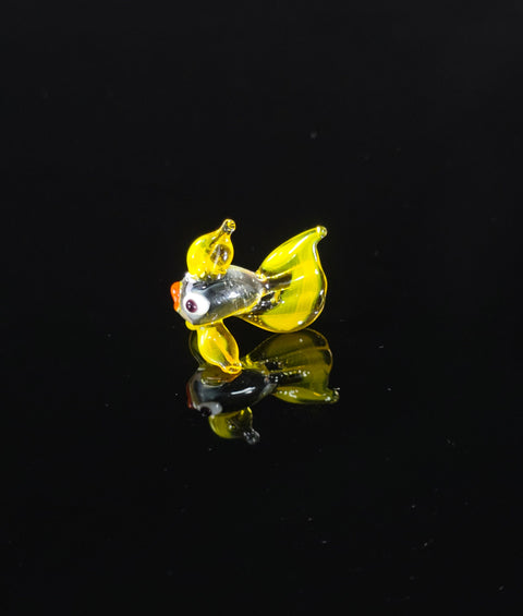 Yellow Glass Fish Figurine, Handmade Murano Quality Design - Small