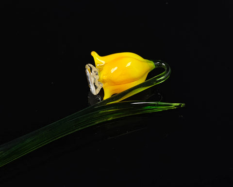 Yellow Glass Bellflower - Handcrafted Long Stem Flower