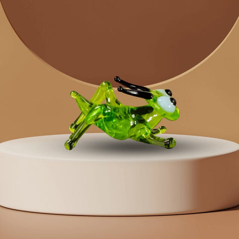 Glass Grasshopper Figurine, Handmade Murano Quality Design - Small