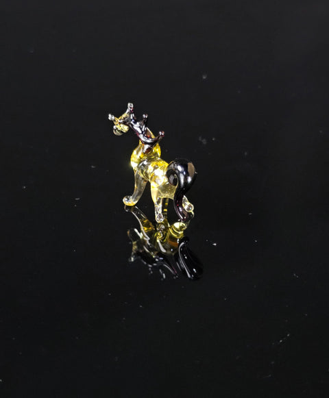 Amber Glass Horse Figurine, Handmade Murano Quality Design - Small