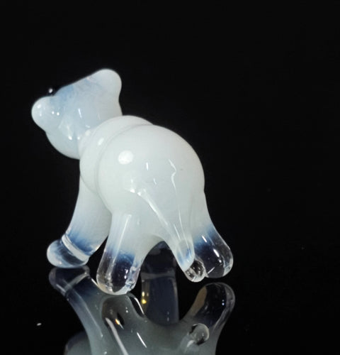 Glass Polar Bear Figurine, Handmade Murano Quality Design - Small