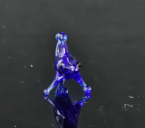 Blue Glass Shark Figurine, Handmade Murano Quality Design - Small