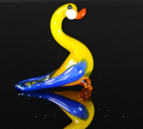 Glass Goose Figurine, Handmade Murano Quality Design - Small