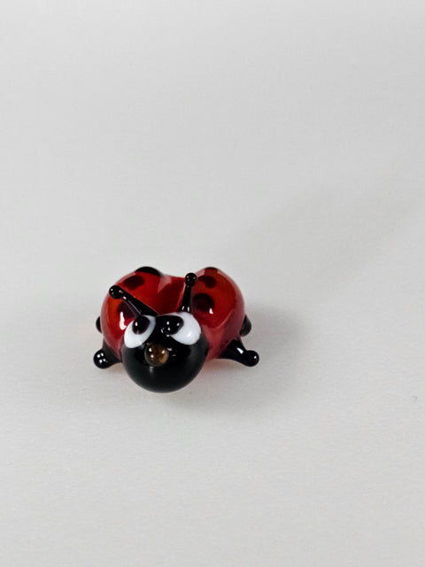 Glass Ladybug Figurine, Handmade Murano Quality Design - Small