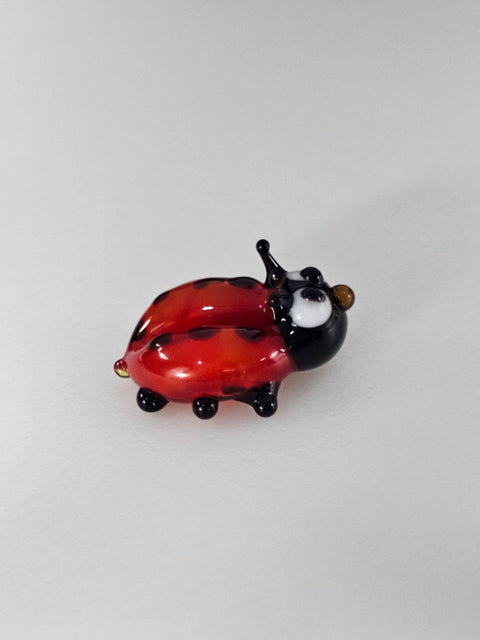 Glass Ladybug Figurine, Handmade Murano Quality Design - Small