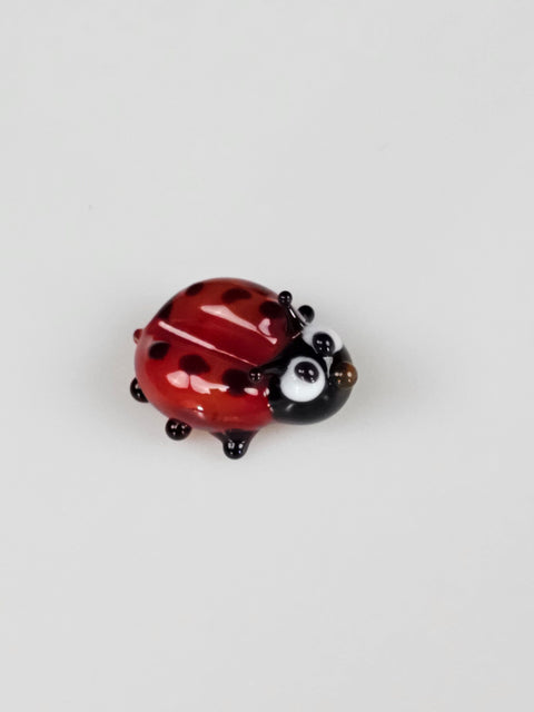 Glass Ladybug Figurine, Handmade Murano Quality Design - Small