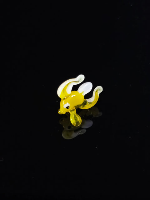 Yellow Glass Fish Figurine, Handmade Murano Quality Design - Small