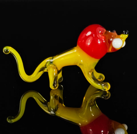 Glass Lion Figurine, Handmade Murano Quality Design - Small