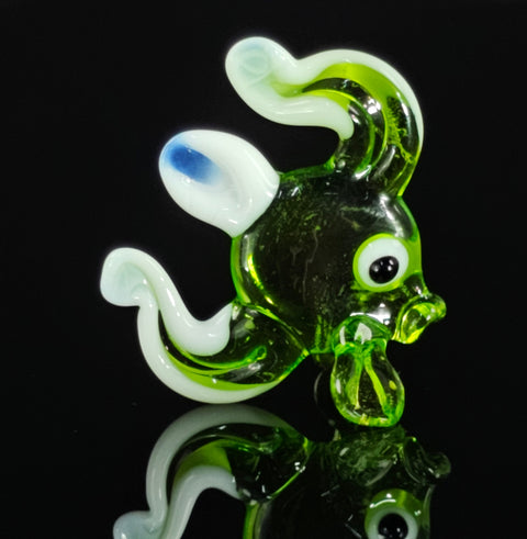 Green Glass Fish Figurine, Handmade Murano Quality Design - Small