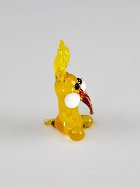 Yellow Glass Rabbit With Carrot Figurine Figurine, Handmade Murano Quality Design - Small