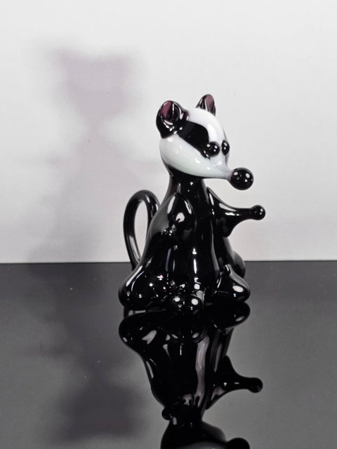 Glass Raccoon Figurine, Handmade Murano Quality Design - Small