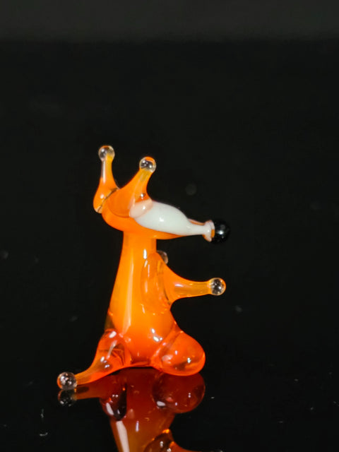 Glass Fox Figurine, Handmade Murano Quality Design - Small