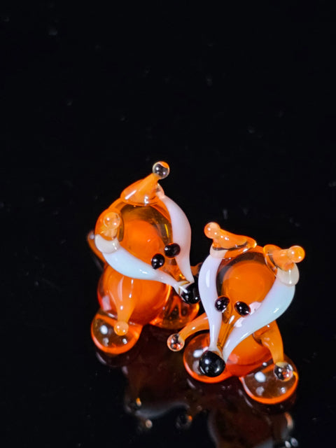 Glass Fox Figurine, Handmade Murano Quality Design - Small