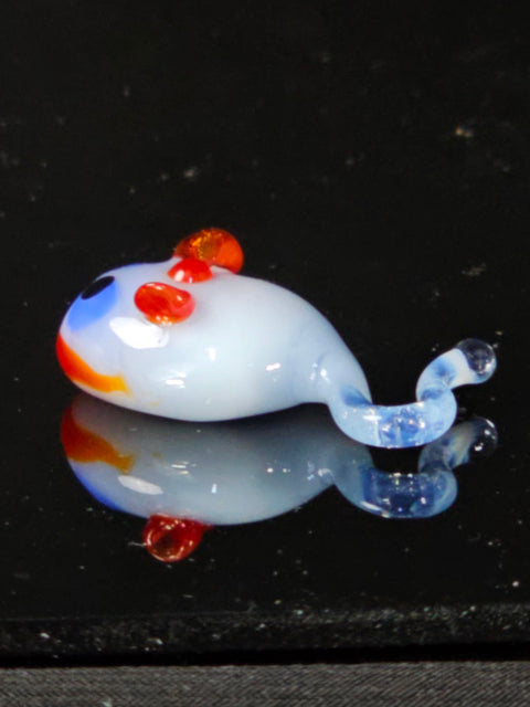 Glass Girl Mouse Figurine, Handmade Murano Quality Design - Small