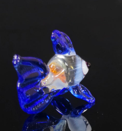 Blue Glass Fish Figurine, Handmade Murano Quality Design - Small