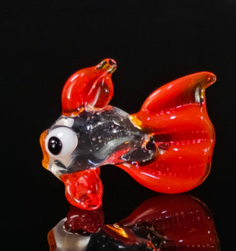 Red Glass Fish Figurine, Handmade Murano Quality Design - Small