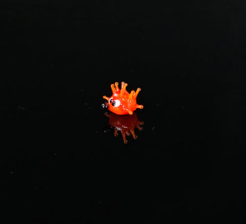 Red Glass Sea Urchin Figurine, Handmade Murano Quality Design - Small