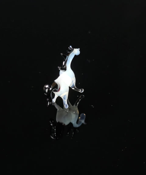 White Glass Horse Figurine, Handmade Murano Quality Design - Small