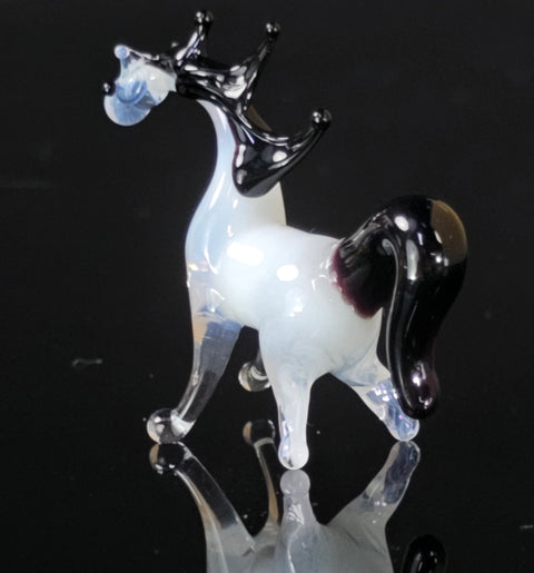 White Glass Horse Figurine, Handmade Murano Quality Design - Small