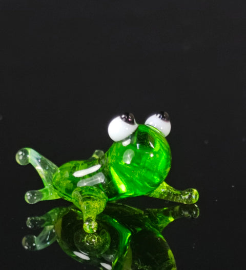 Glass Frog Figurine, Handmade Murano Quality Design - Small