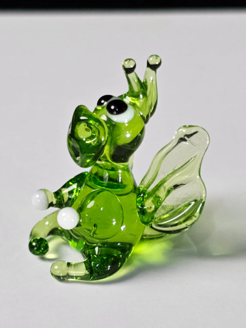 Green Glass Dragon Figurine, Handmade Murano Quality Design - Small