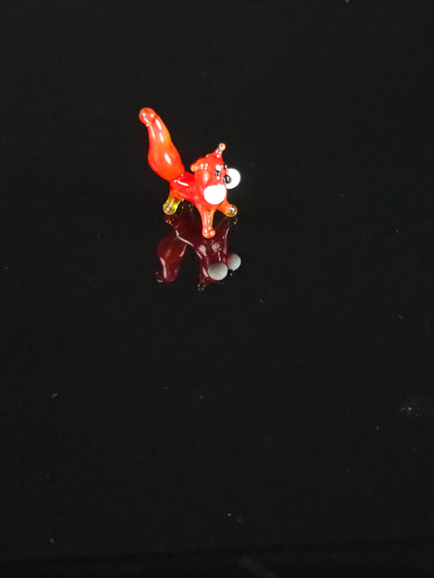 Red Glass Cat Figurine, Handmade Murano Quality Design - Small