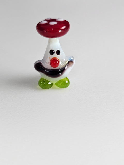 Glass Mushroom Head Figurine, Handmade Murano Quality Design - Small