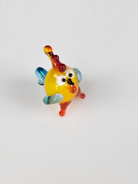 Glass Chicken Figurine, Handmade Murano Quality Design - Small