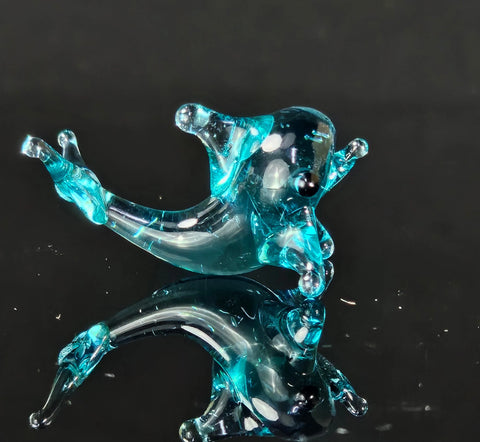 Glass Dolphin Figurine, Handmade Murano Quality Design - Small