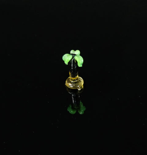 Glass Palm Tree Figurine, Handmade Murano Quality Design - Small