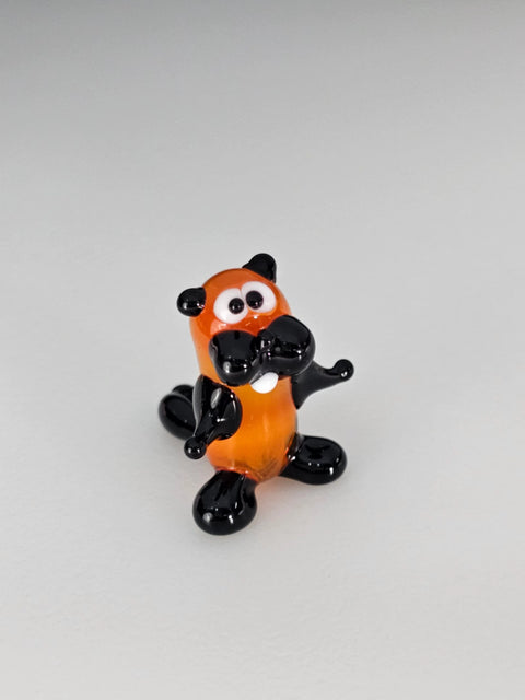 Glass Beaver Figurine, Handmade Murano Quality Design - Small