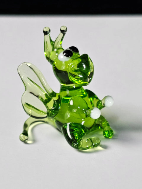 Green Glass Dragon Figurine, Handmade Murano Quality Design - Small