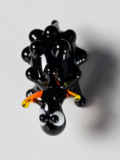 Black Glass Sheep Figurine, Handmade Murano Quality Design - Small