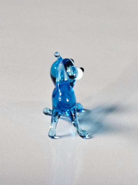 Light Blue Glass Cat Figurine, Handmade Murano Quality Design - Small