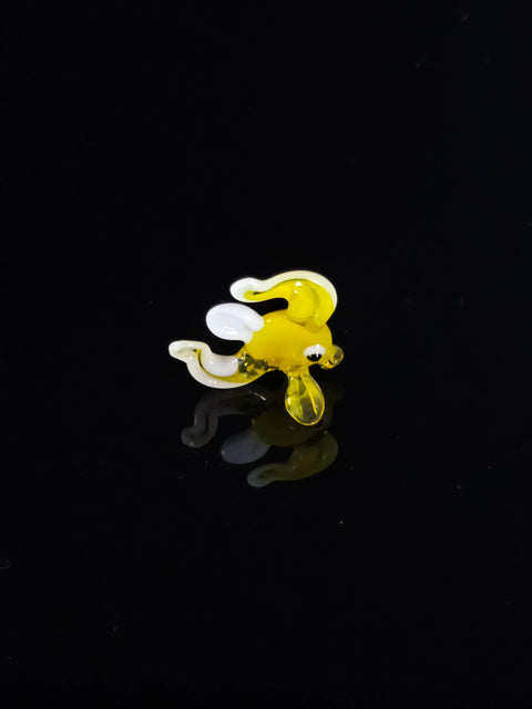 Yellow Glass Fish Figurine, Handmade Murano Quality Design - Small